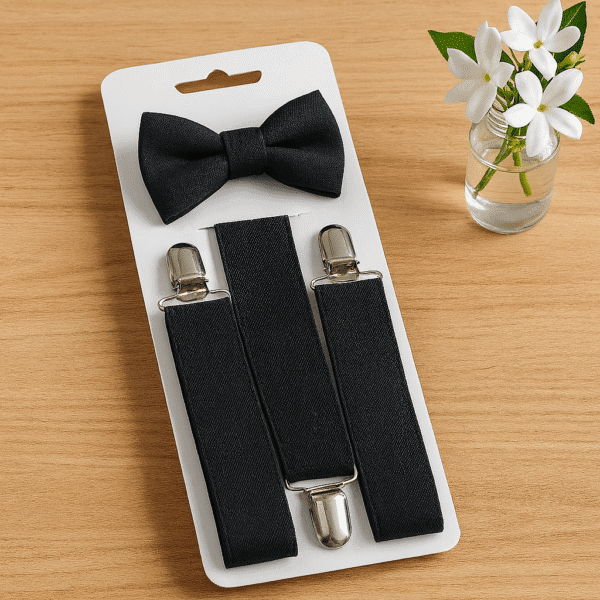 Conjunto tirador y moño de niño